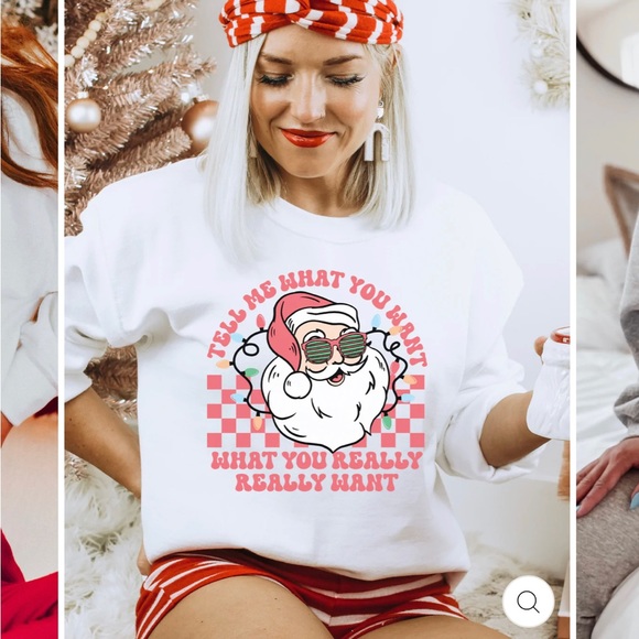 Tell me what you want Santa sweatshirt - Picture 2 of 2